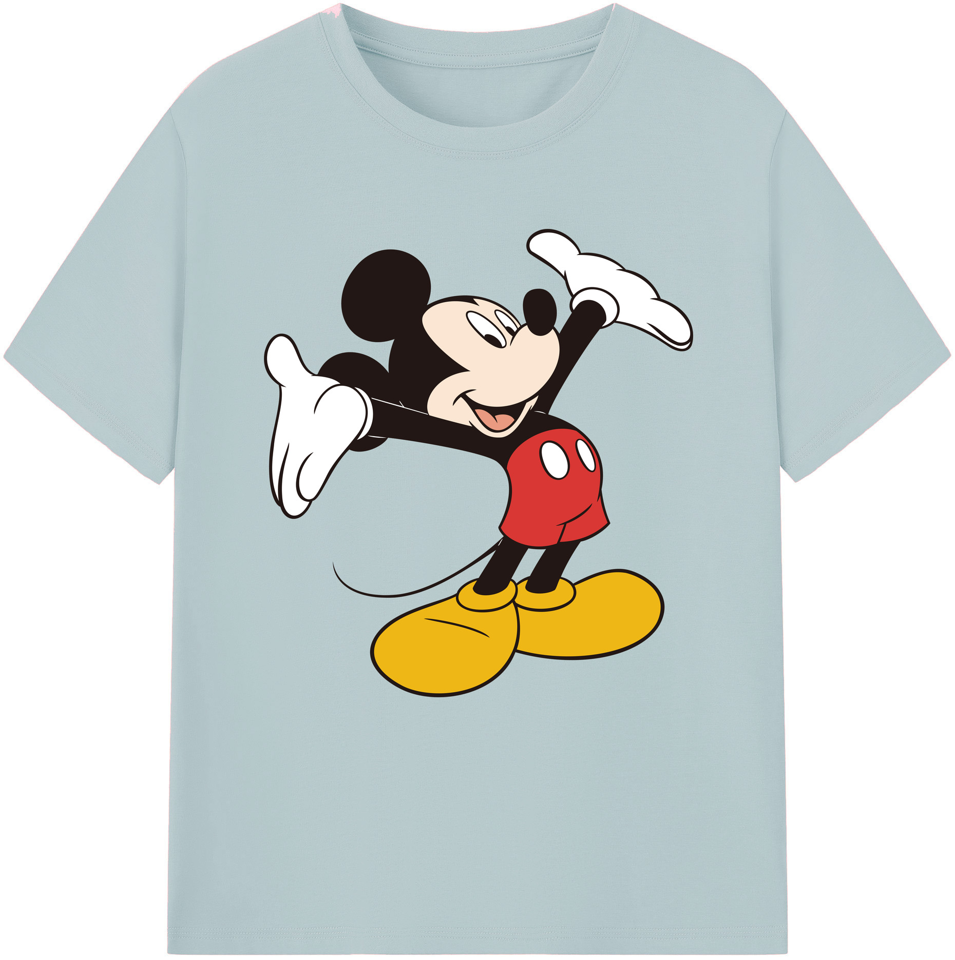 （画像用） ミッキーマウス Mickey Mouse 綿100％半袖Tシャツ（フロントプリント）